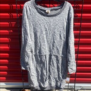 Gray Long Sleeve Knit Dress
